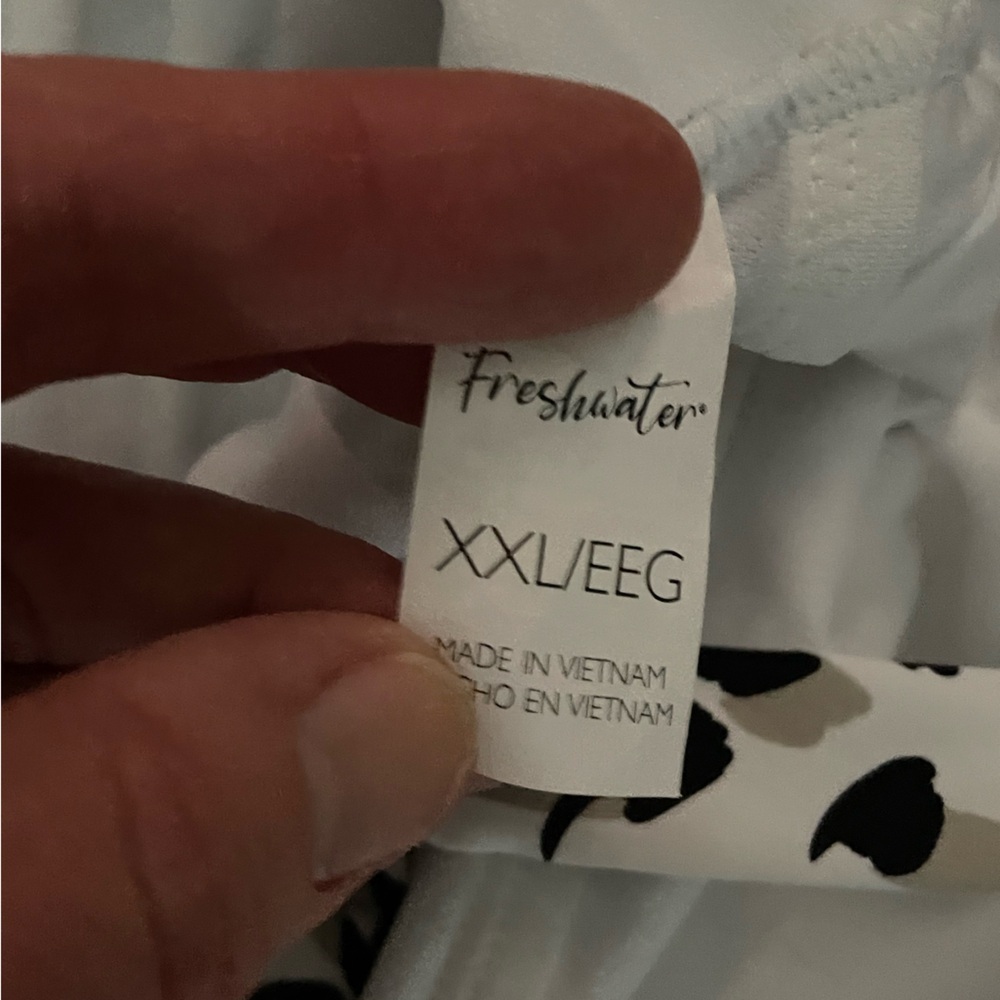 Freshwater Black and White Halter Swimsuit XXL - Picture 2 of 3